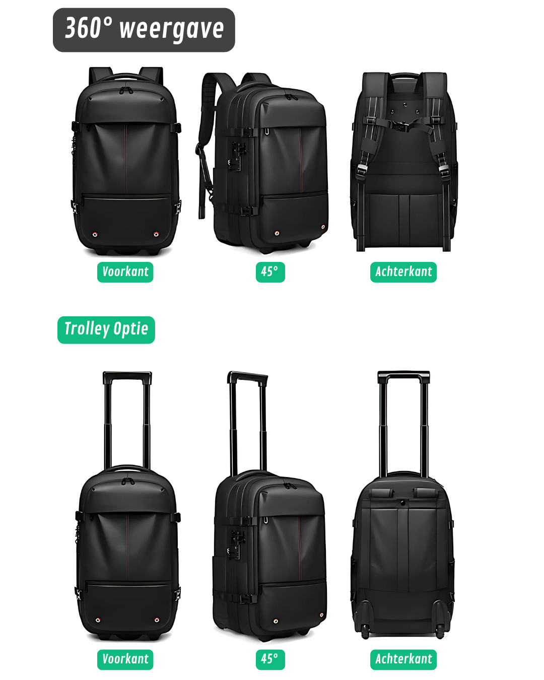 CompressBack Pro™ - Vacuüm Reistas met 50% Meer Inhoud, Lichtgewicht & Waterdicht